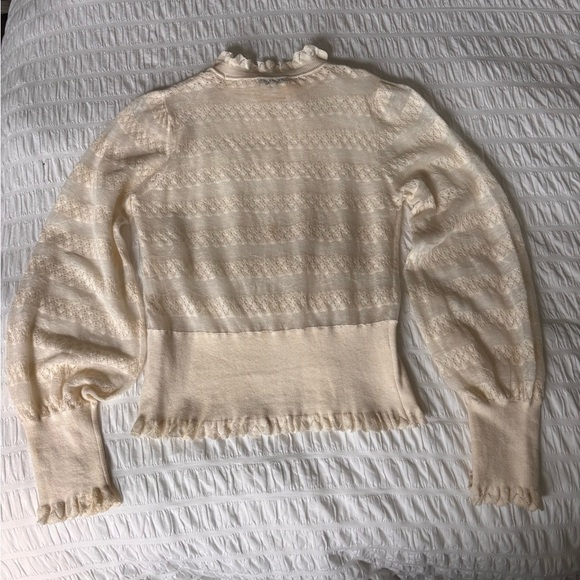 Ronny Kobo Collection Cream Crew Neck Sweater - Picture 2 of 8